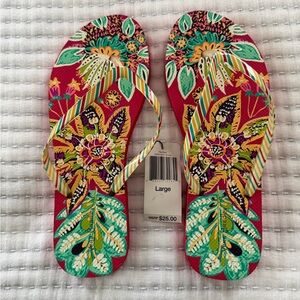 Vera Bradley Red Floral Sandals